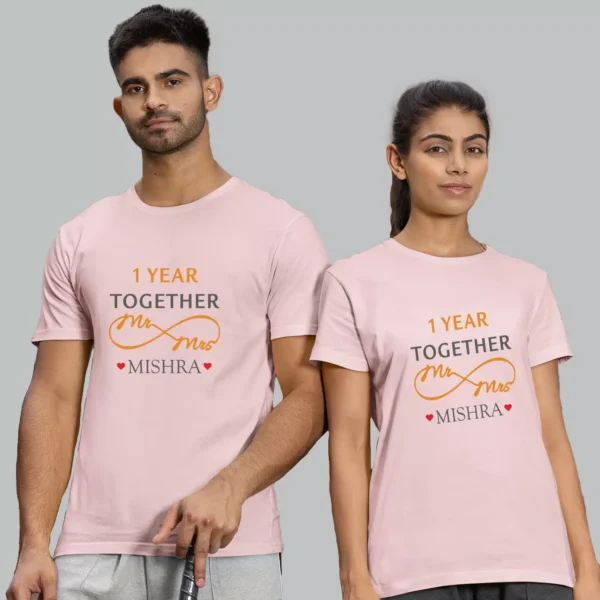 Customized Anniversary Couple T-Shirts – Personalized Matching Tees for Him & Her-5