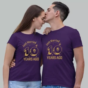 Customized Anniversary Couple T-Shirts – Personalized Matching Tees for Him & Her-6