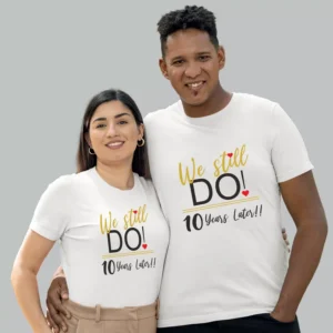 Customized Anniversary Couple T-Shirts – Personalized Matching Tees for Him & Her-8