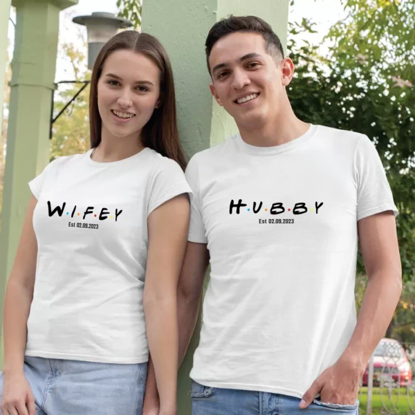 Customized Anniversary Couple T-Shirts – Personalized Matching Tees for Him & Her-15