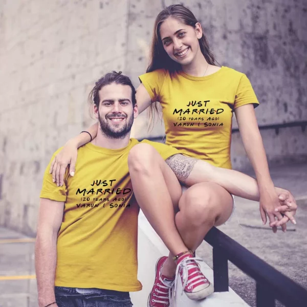 Customized Anniversary Couple T-Shirts – Personalized Matching Tees for Him & Her-20