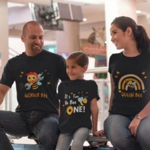 Family Matching T-Shirts for Kids’ First Birthday-4