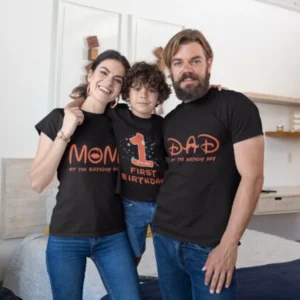 Family Matching T-Shirts for Kids’ First Birthday-9