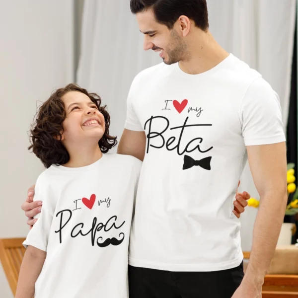 Personalized Father’s Day T-shirts combo pack - Custom Father Son Matching Tshirts - Fathers day Tshirts