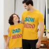 Custom Father Son Matching Tshirts - my dad my hero my son my hero fathers day tshirts
