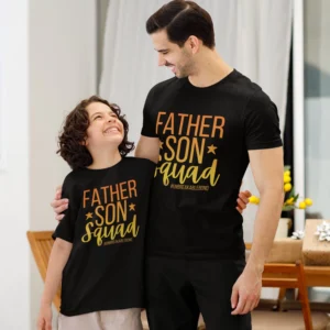 Custom Father Son Matching Tshirts - father-son-squad-fathers-day-t-shirts