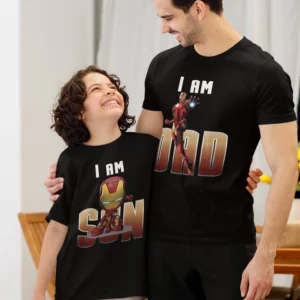 I am Iron Man - I am dad and I am son printed T-shirts for fathers day - Dad and Son Matching Tshirts - Fathers day Tshirts