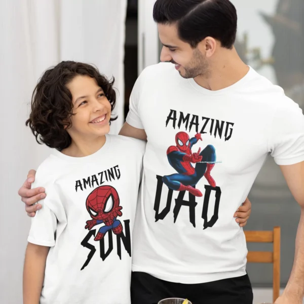 amazing spider man, amazing dad, amazing son - Personalized Father’s Day T-shirts combo pack - Fathers day Tshirts