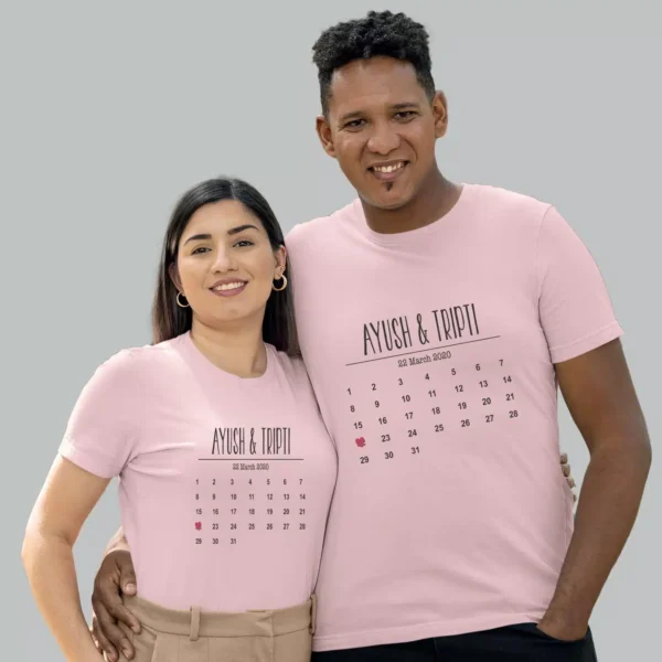 Customized Anniversary Couple T-Shirts – Personalized Matching Tees for Him & Her-18
