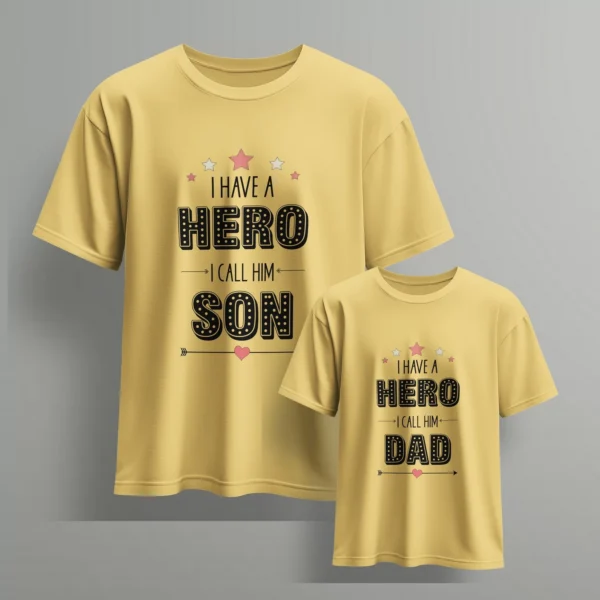 i-have-a-hero-i-call-him-dad-son-2-fathers-day-tshirts