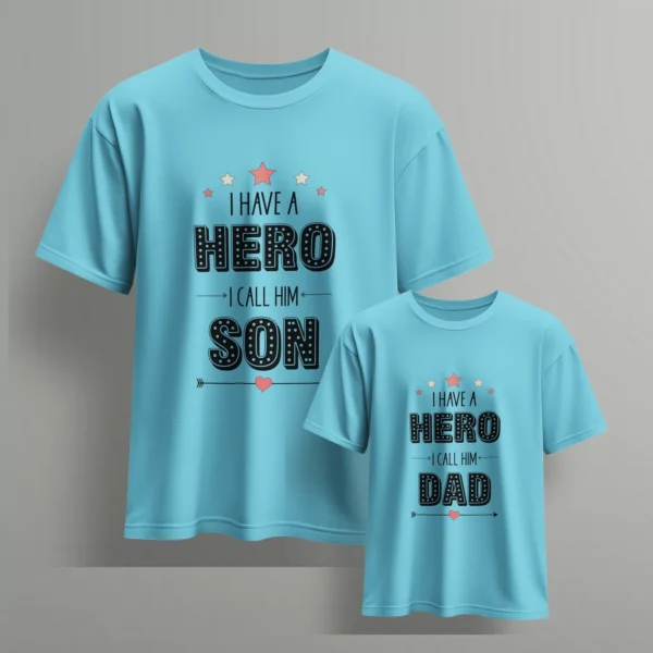 i-have-a-hero-i-call-him-dad-son-3-fathers-day-tshirts