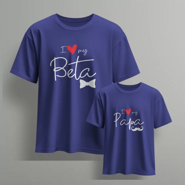 i love my beta i love my papa-5 - Fathers day Tshirts
