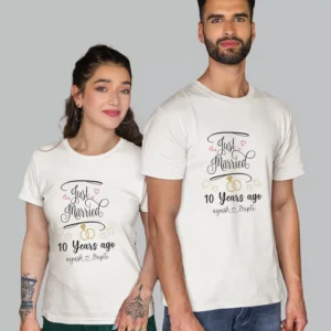 Customized Anniversary Couple T-Shirts – Personalized Matching Tees for Him & Her-4