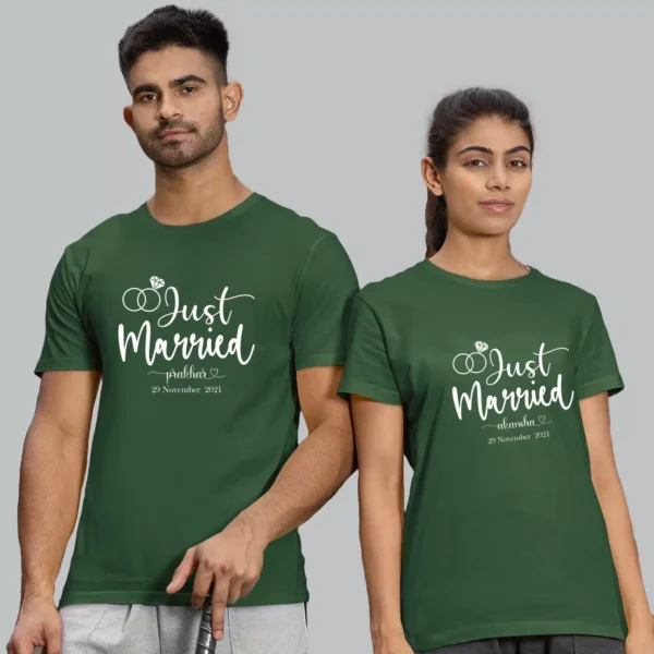 Customized Anniversary Couple T-Shirts – Personalized Matching Tees for Him & Her