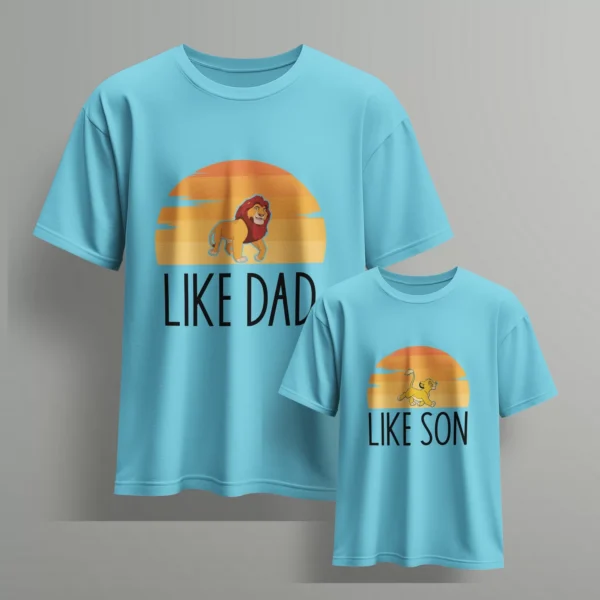 mufasa and simba like dad - like son - fathers day tshirts