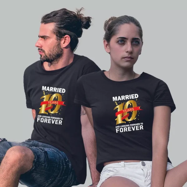 Customized Anniversary Couple T-Shirts – Personalized Matching Tees for Him & Her-2