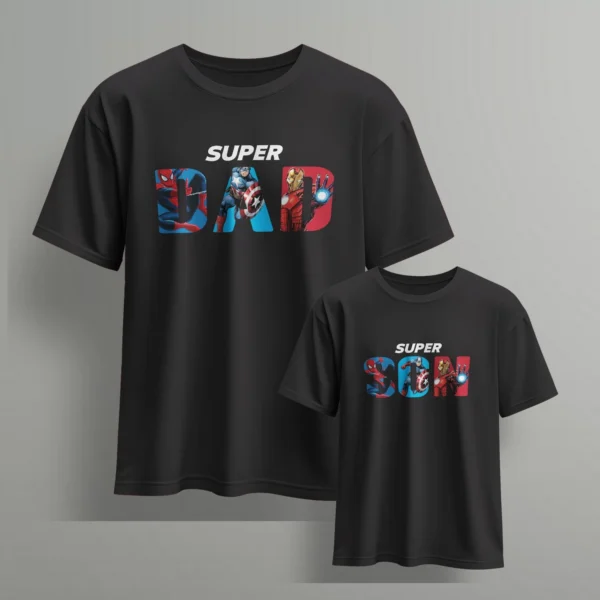 marvel super dad marvel super son-3 - Fathers day Tshirts