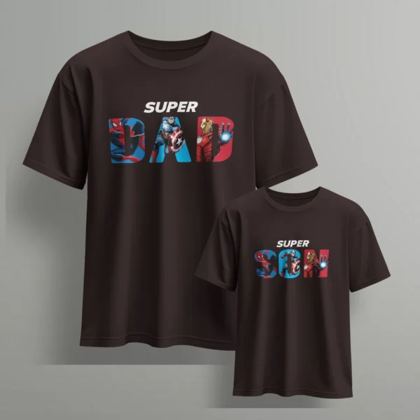 marvel super dad marvel super son-4 - Fathers day Tshirts