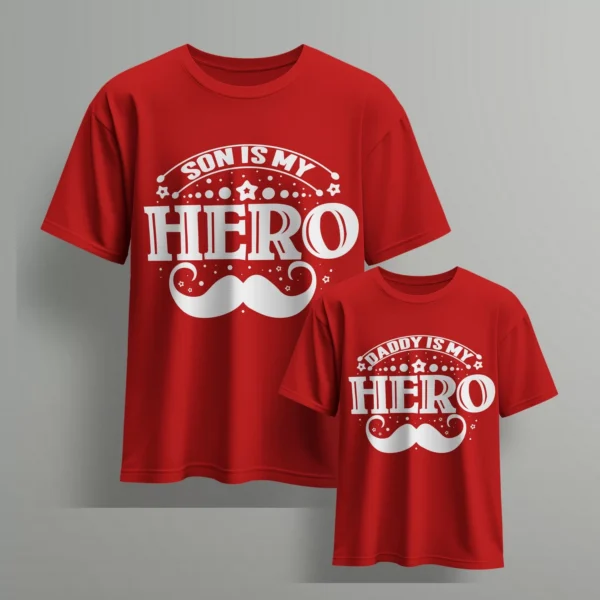 my dad is my super hero my son is my super hero - Fathers day Tshirts