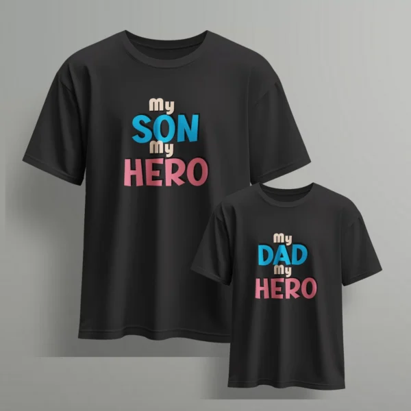 my dad my hero my son my hero -5- fathers day tshirts