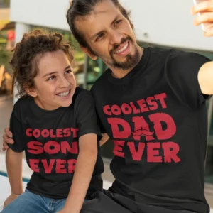 Custom Father Son Matching Tshirts - Personalized Father’s Day T-shirts combo pack - Fathers day Tshirts