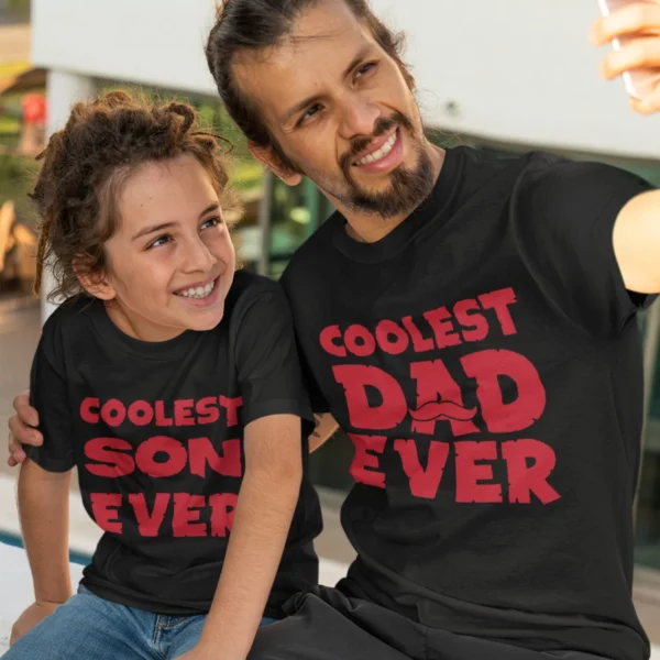 Custom Father Son Matching Tshirts - Personalized Father’s Day T-shirts combo pack - Fathers day Tshirts