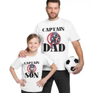 Dad and Son Matching Tshirts - Matching Marvel Black Tees - fathers day t-shirts
