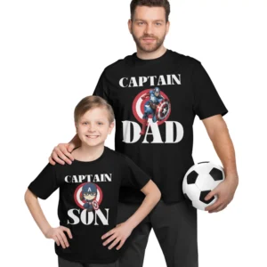 captain dad captain son - fathers day t-shirts