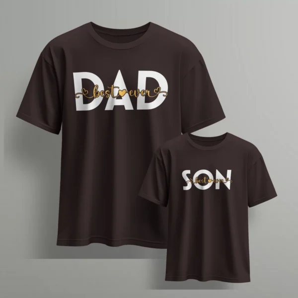 the best dad ever the best son ever - fathers day t-shirts