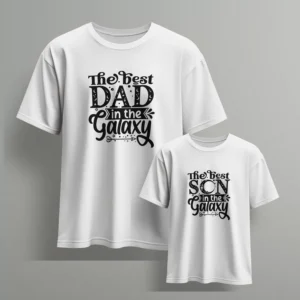 the best dad in the galaxy the best son in the galaxy-1 - Fathers day Tshirts