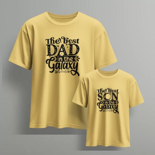 the best dad in the galaxy the best son in the galaxy-2 -Fathers day Tshirts