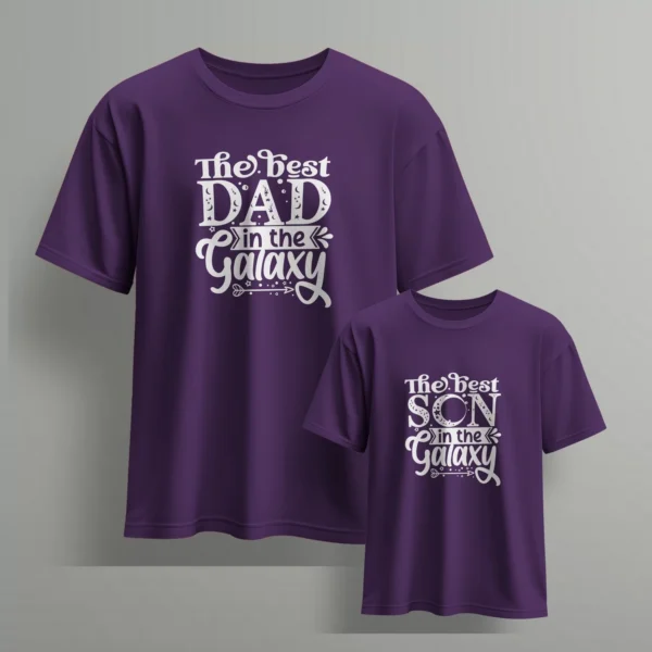 the best dad in the galaxy the best son in the galaxy-3 - Fathers day Tshirts