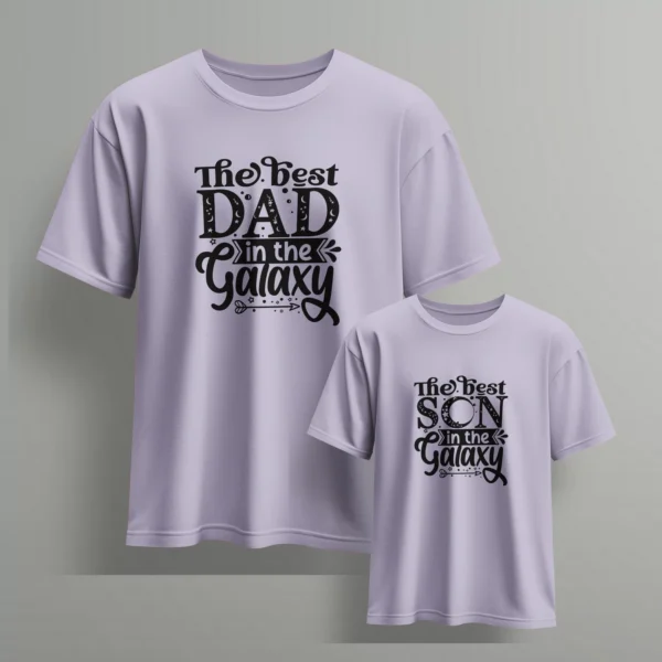 the best dad in the galaxy the best son in the galaxy - Fathers day Tshirts