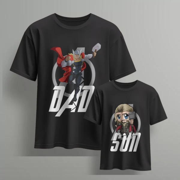 thor dad thor son-2 - Fathers day Tshirts