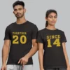 Customized Anniversary Couple T-Shirts – Personalized Matching Tees for Him & Her-3