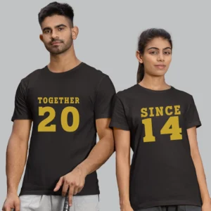 Customized Anniversary Couple T-Shirts – Personalized Matching Tees for Him & Her-3