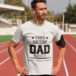 Premium cotton t-shirt for dad with custom message - personalized Father's day t-shirts