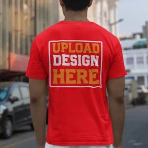 Personalized Red T-Shirt with Back Print