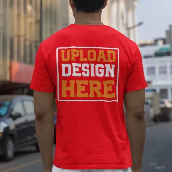 Personalized Red T-Shirt with Back Print