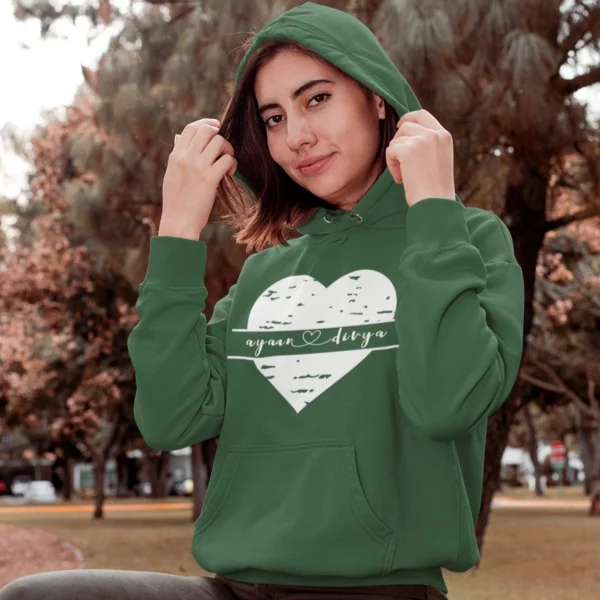 His & Hers Custom Hoodies – Add Name, Initials & Special Date - Image 2