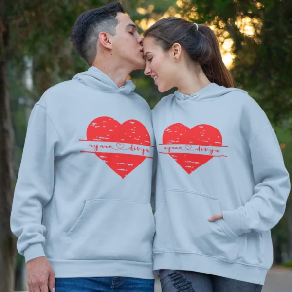 His & Hers Custom Hoodies – Add Name, Initials & Special Date - Image 3