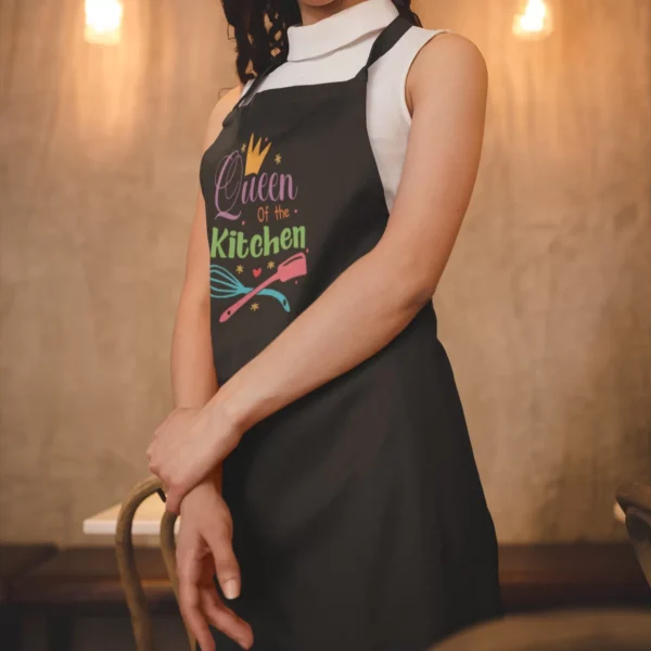 Personalized Kitchen Apron with Name or Text – Unisex Cooking Aprons - Image 4